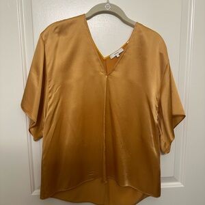 Vince Marigold Double V Neck Blouse